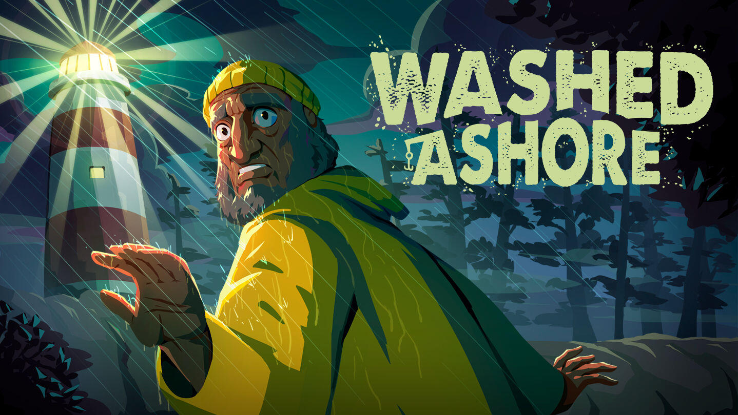 Washed Ashore - Illustration by alejdark- Logo by Redpotion Studios